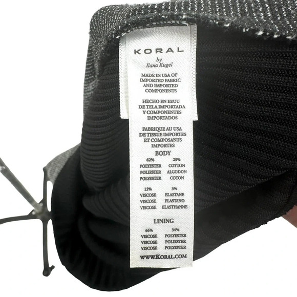 Koral Breach Open Front Pullover Sweater Slub Gray Black‎ Size Small - Picture 9 of 11